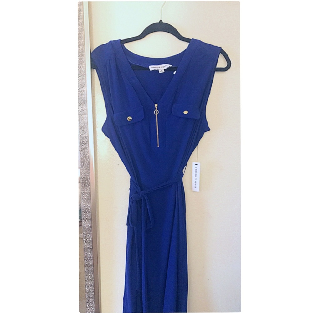 NEW!👗🌟Emma & Michele sleeveless zip&belt dress⭐️